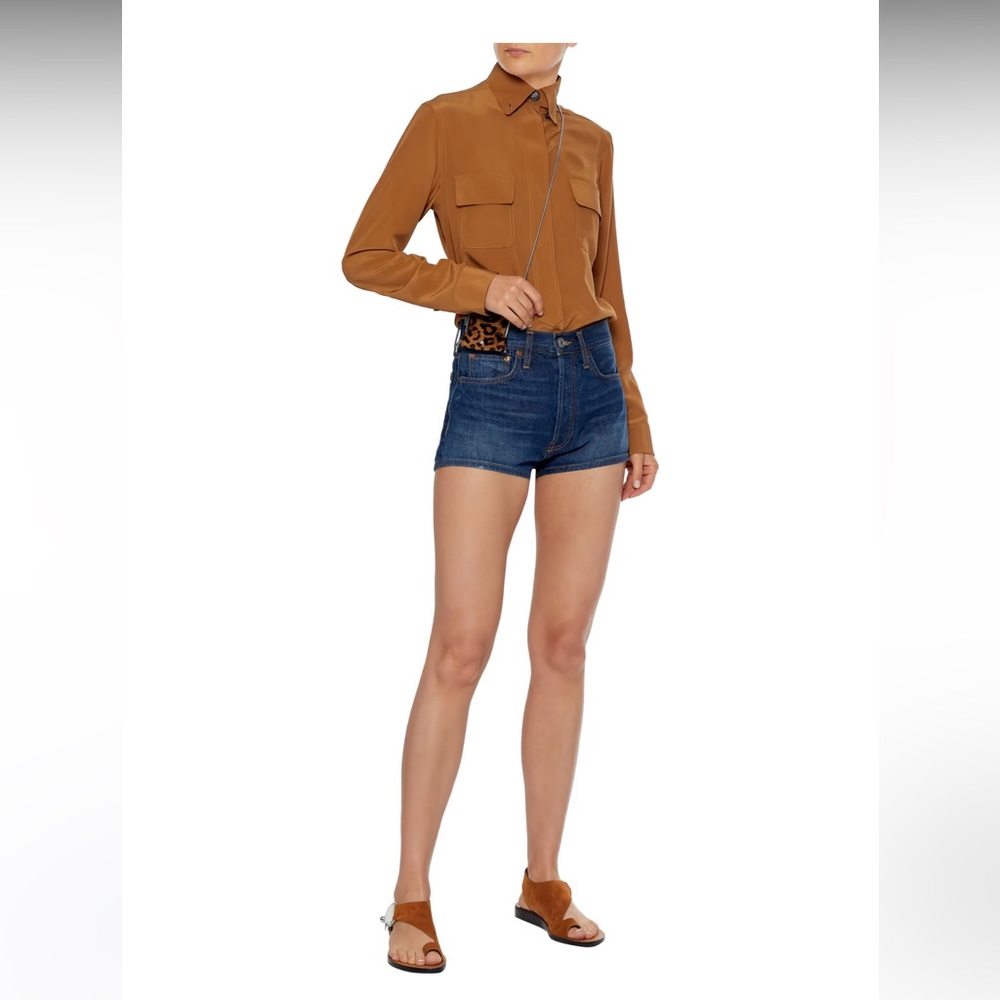 SOLID & STRIPED X RE/DONE The Nantucket denim shorts